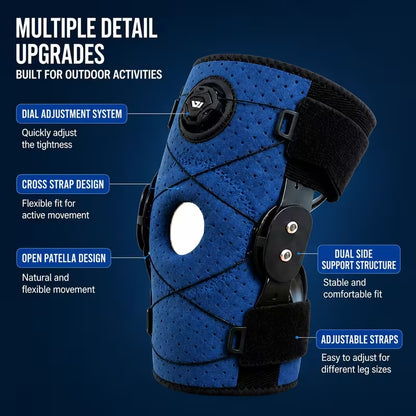 Hinged Knee Ligament Fixation Brace – Meniscus & Recovery Immobilizer for Walking & Hiking
