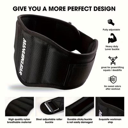 Adjustable Weightlifting Belt – Lumbar & Back Support for Squats & Strength Training (Unisex)