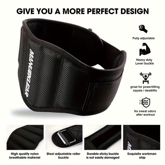 Adjustable Weightlifting Belt – Lumbar & Back Support for Squats & Strength Training (Unisex)