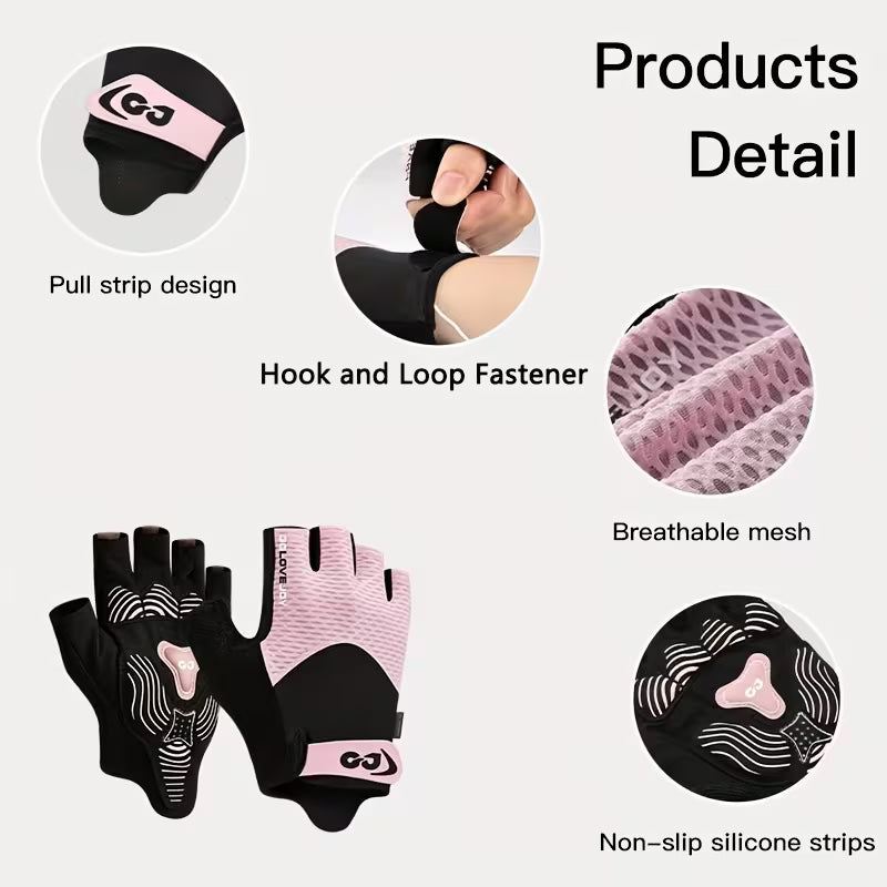 Half-Finger Cycling & Fitness Gloves – Anti-Slip Breathable Sports Gloves (Unisex)