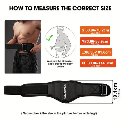 Adjustable Weightlifting Belt – Lumbar & Back Support for Squats & Strength Training (Unisex)