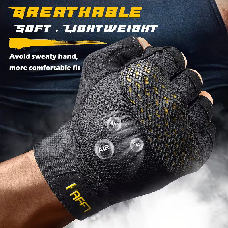 Full Palm Gym & Cycling Gloves – Cushioned Anti-Slip Exercise Gloves (Unisex)