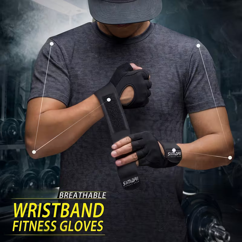 Weightlifting Gloves with Wrist Support – Full Palm Protection & Extra Grip