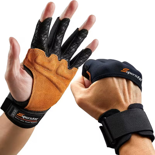 Outdoor Sports Fingerless Gloves – Breathable Fitness Gloves for Running & Weightlifting (Unisex)