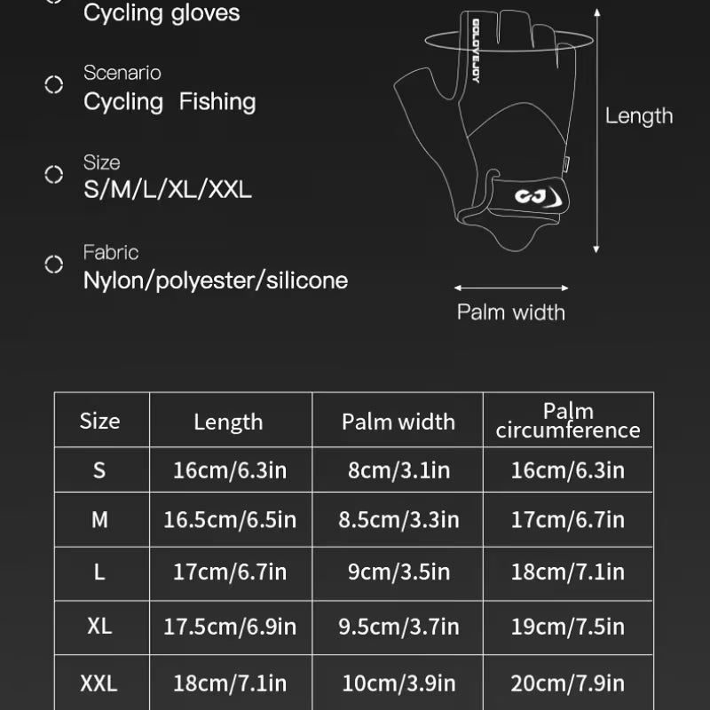 Half-Finger Cycling & Fitness Gloves – Anti-Slip Breathable Sports Gloves (Unisex)